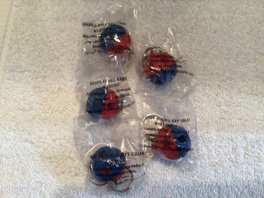 Tupperware Shape-O-Ball Keychain Lot