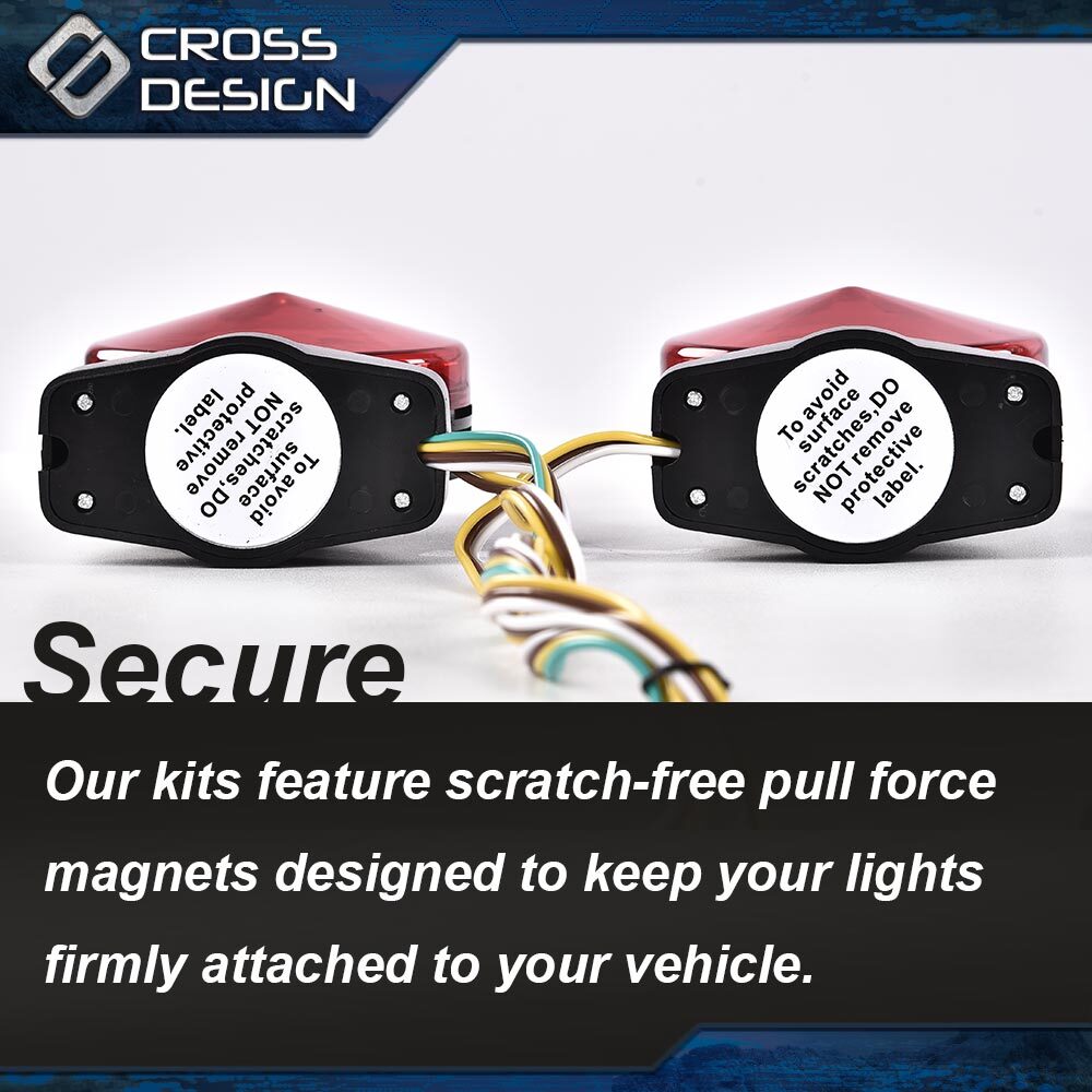 Fit For Magnetic Towing Light 12V Tow Trailer Lights LED Brake Tail Signal Lamp