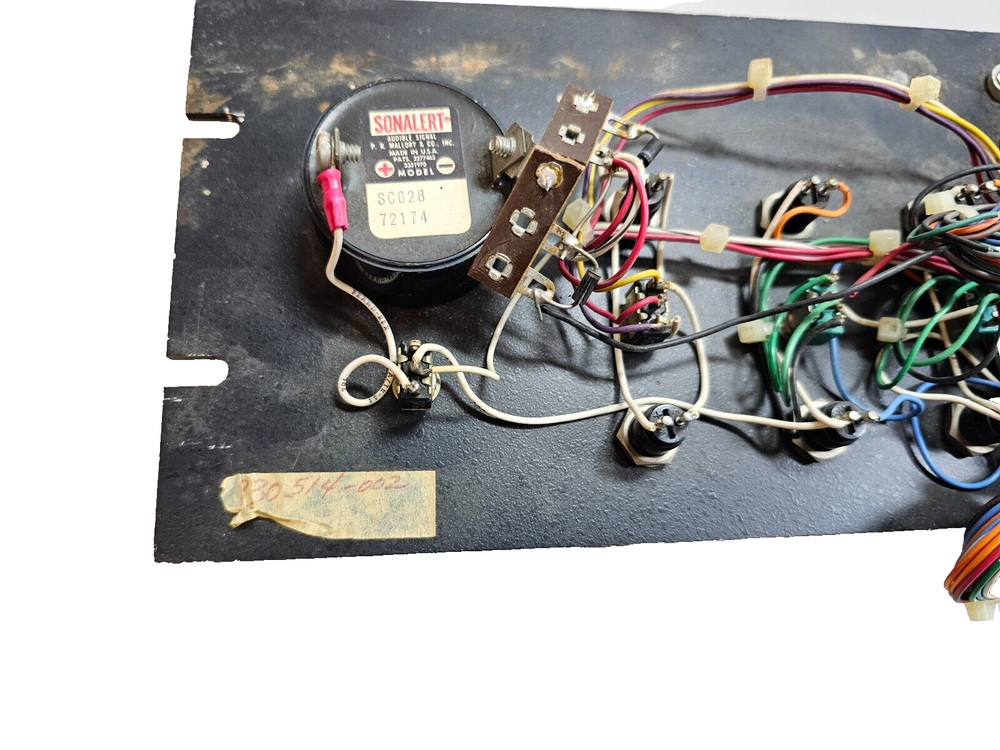 Vintage 70's Computer Front Panel Face Plate Switch Console Control Board