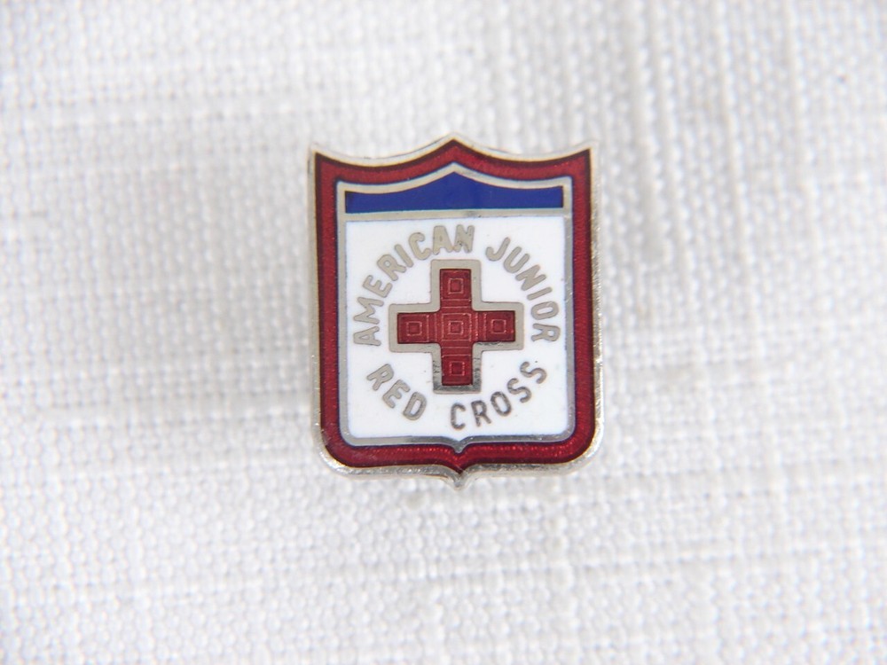 Vintage American Junior Red Cross Screwback Pin