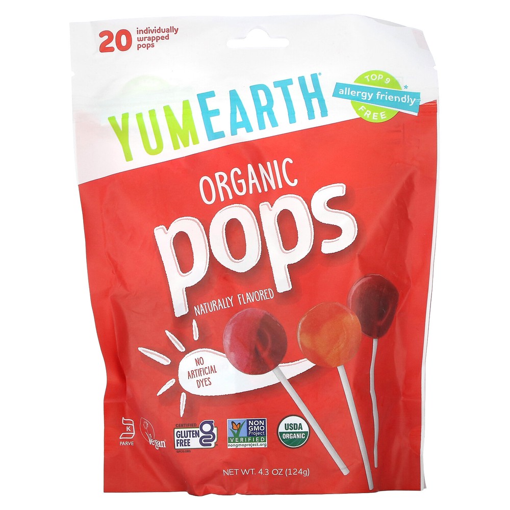 Organic Pops, Assorted Flavors, 20 Pops, 4.3 oz (124 g)