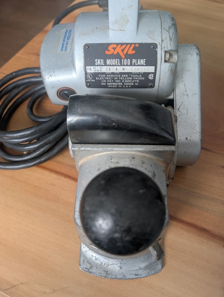 Skil Model 100 Planer - Type 4 7.5 Amp Long Bed