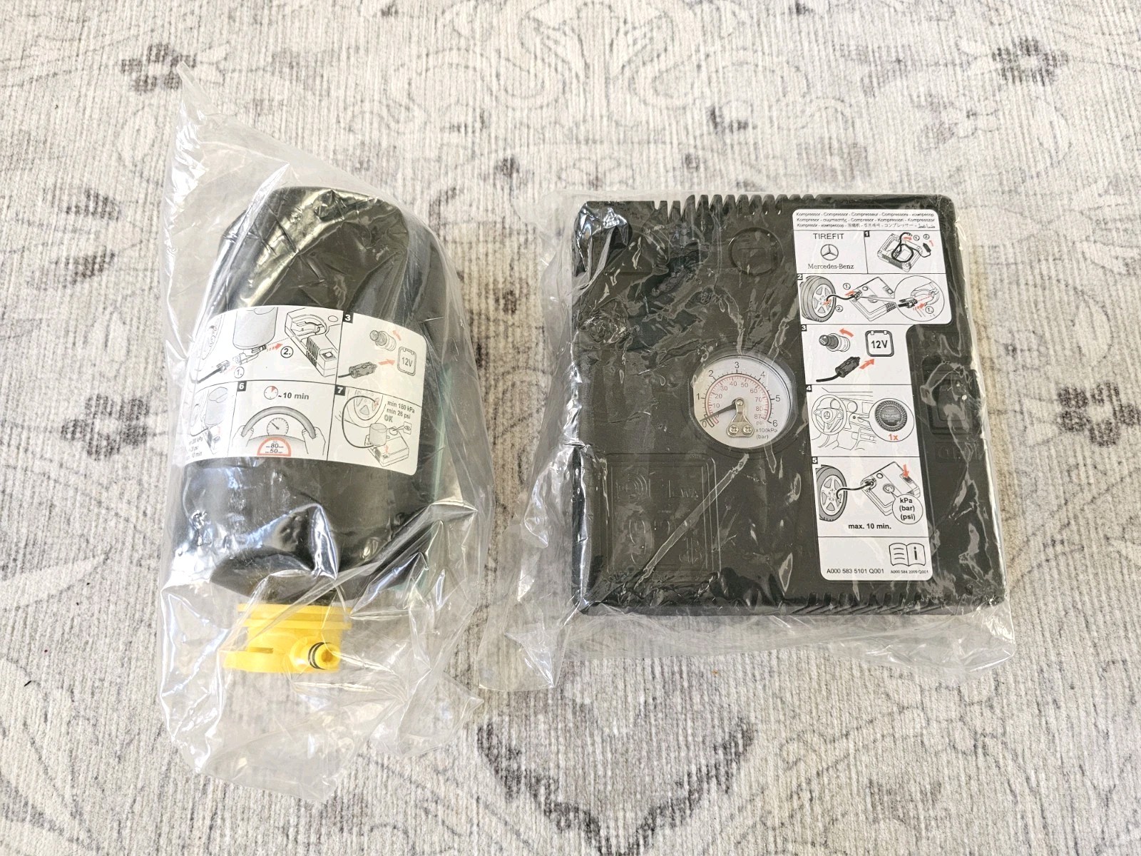 Mercedes-Benz Tire Repair Kit Air Compressor With Sealant OEM Free Shipping