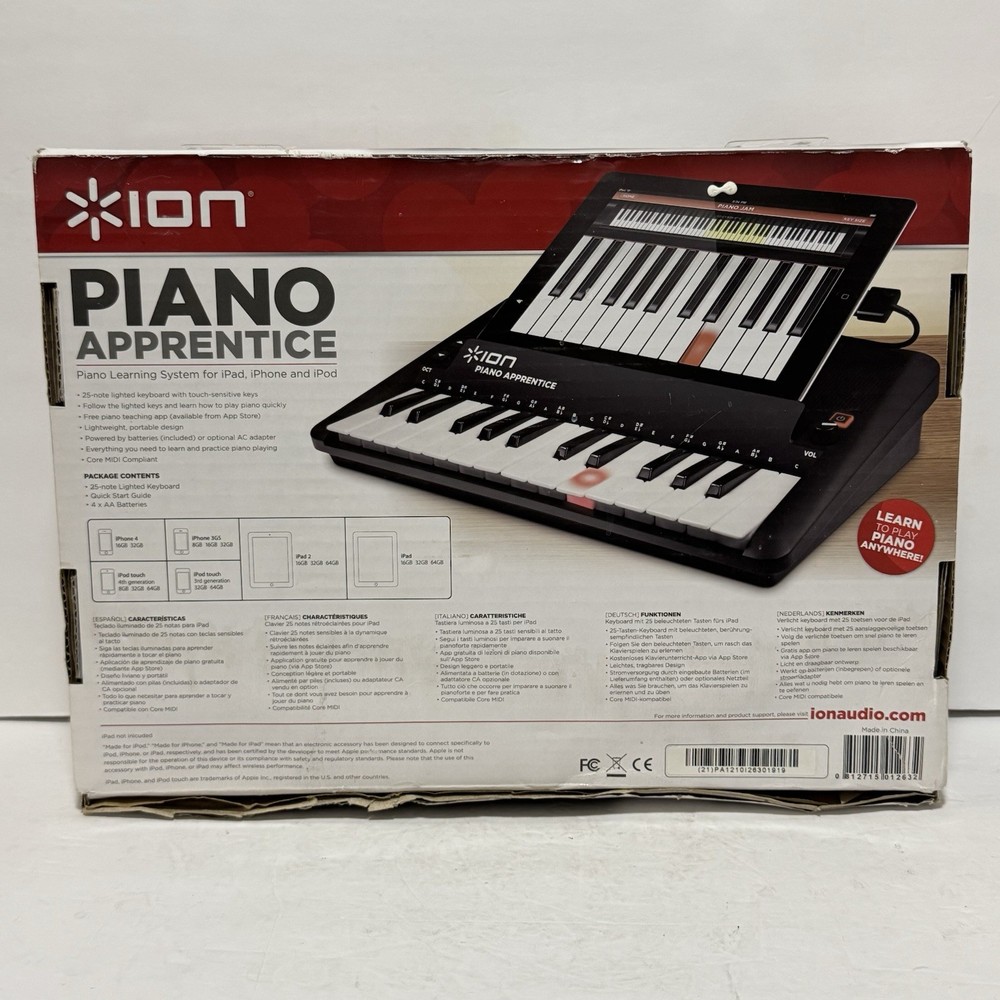 ION PIANO APPRENTICE 25-note Lighted Keyboard for iPad, iPod and iPhone