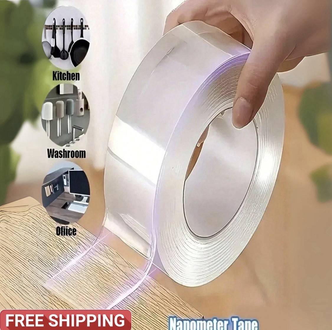 30 FT Alien Nano Tape Double Sided Heavy Duty Adhesive Stick Transparent Tape