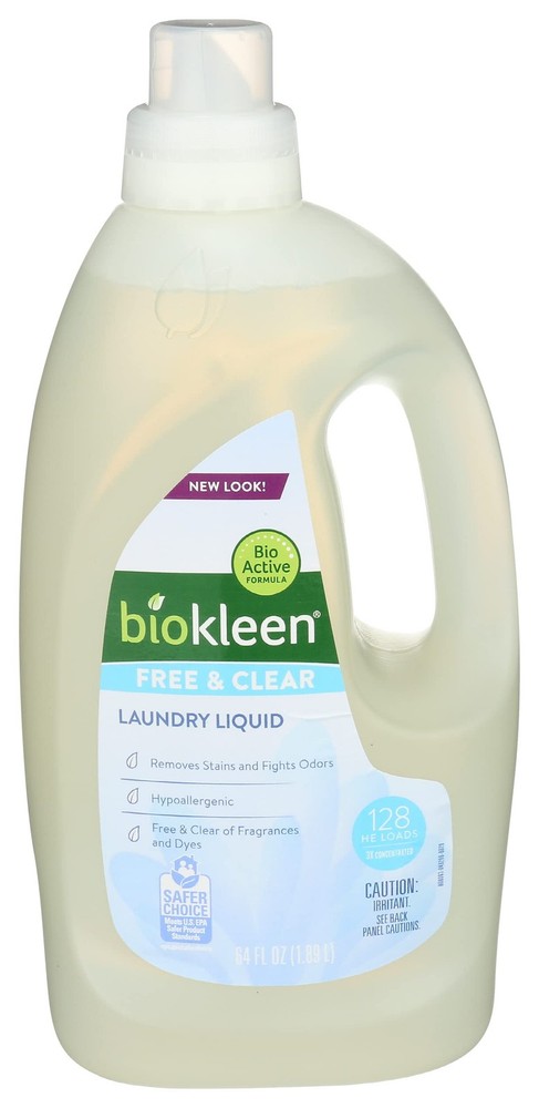 Laundry Liquid, Free & Clear, 64 oz