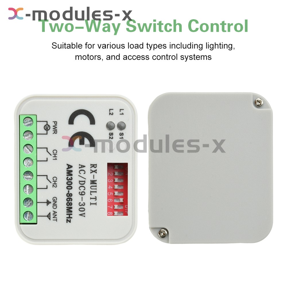 Universal 300-868MHz Multi-Frequency Receiver Switch Controller AC/DC On/Off