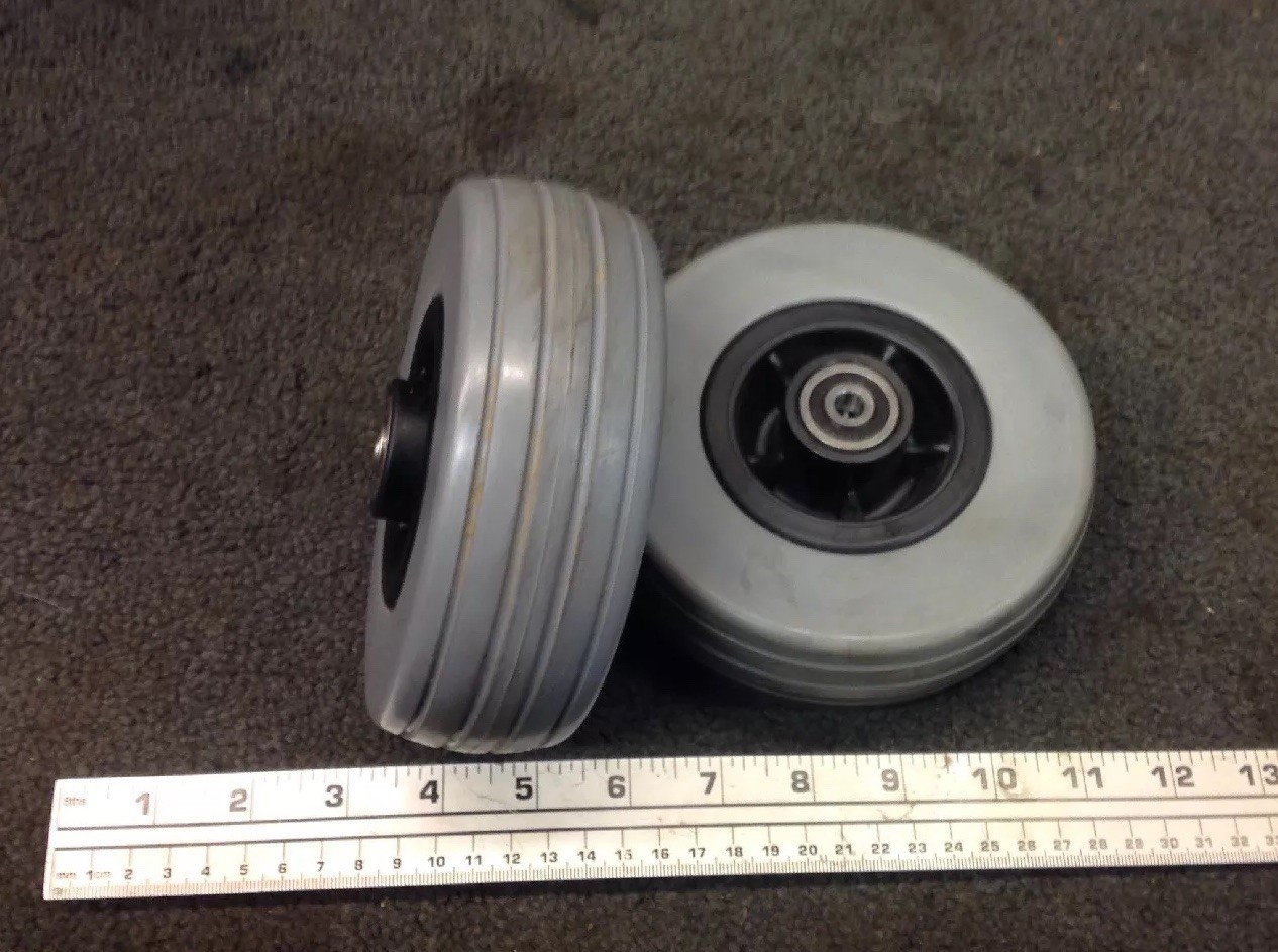 6"x2" Front or Rear Caster Wheel with Grey Tire for Jazzy 600 ES Wheelchairs