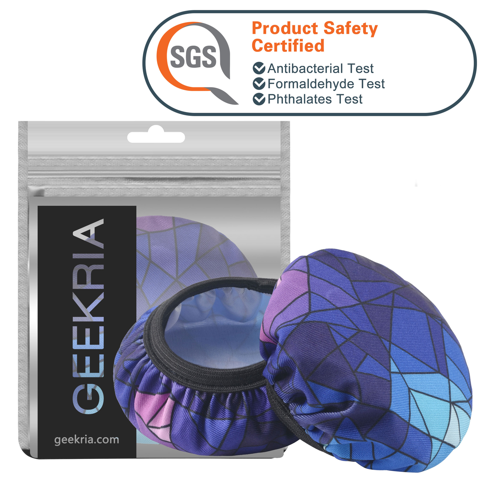Geekria 2 Pairs Washable Earpads Covers Protectors (M / Diamond)