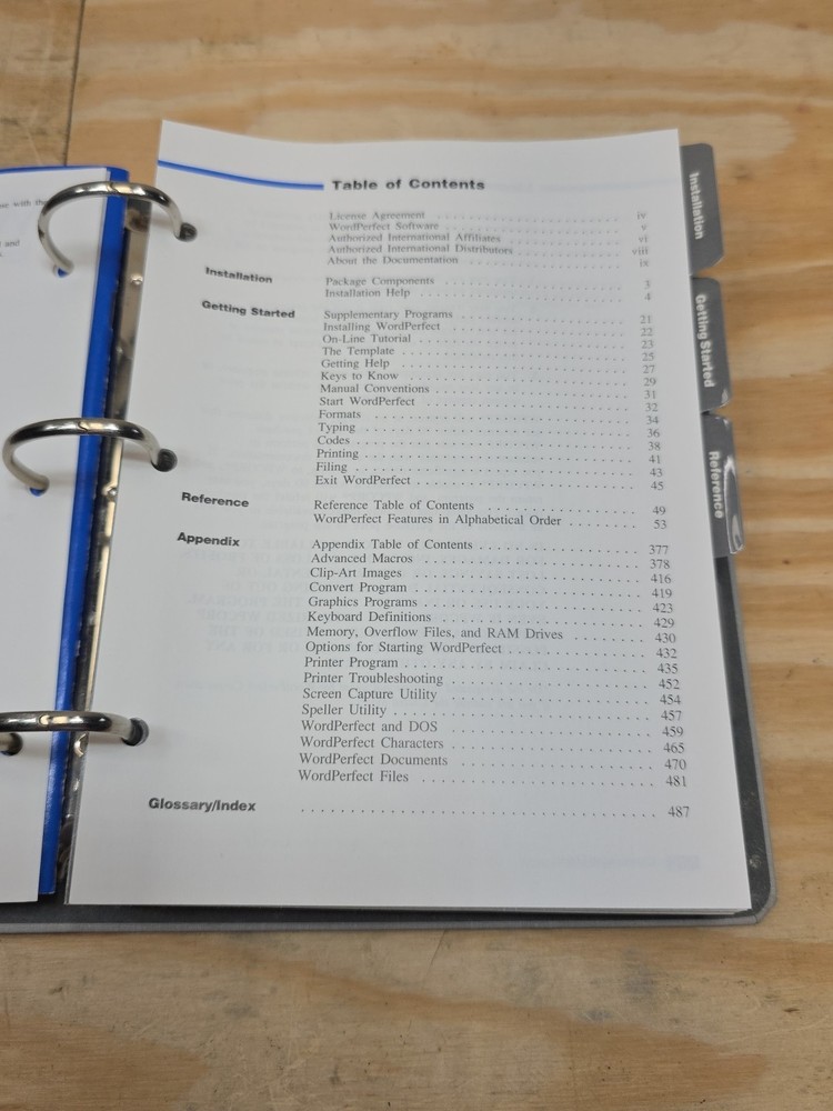 WordPerfect 1988 Installation Set - 5.25” Disks - Manual & Reference - Untested