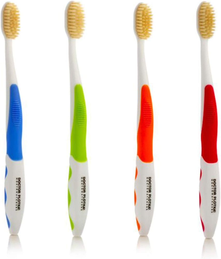 Dr Plotkas Soft Bristle Flossing Toothbrush Manual Soft Toothbrush for Adults...