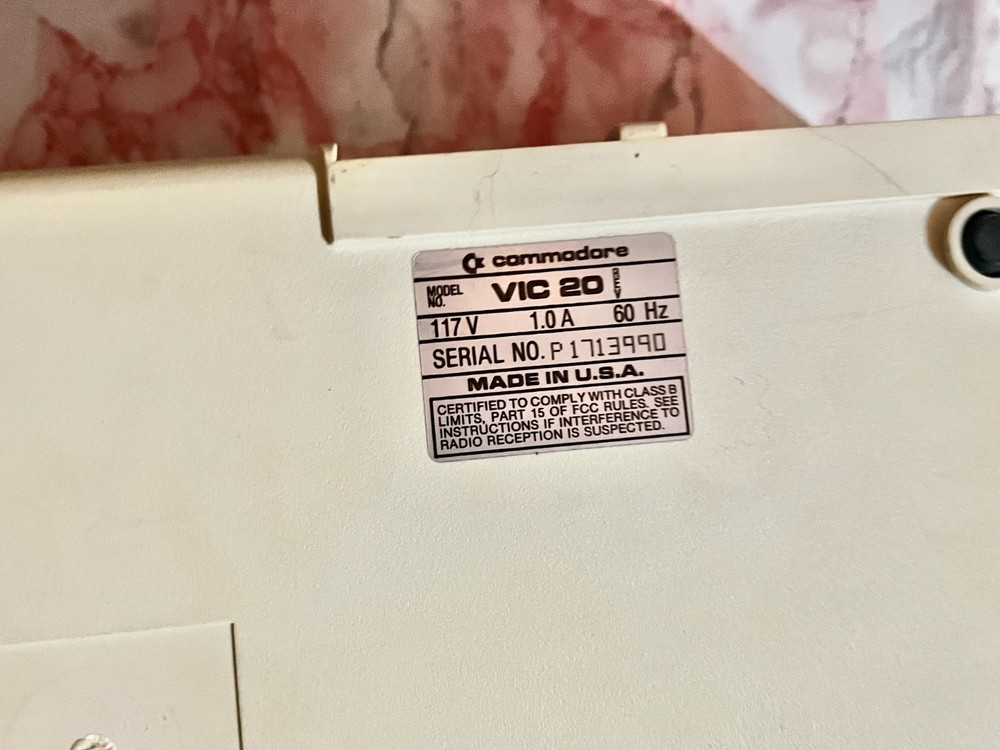 Commodore VIC 20 Computer, original owner