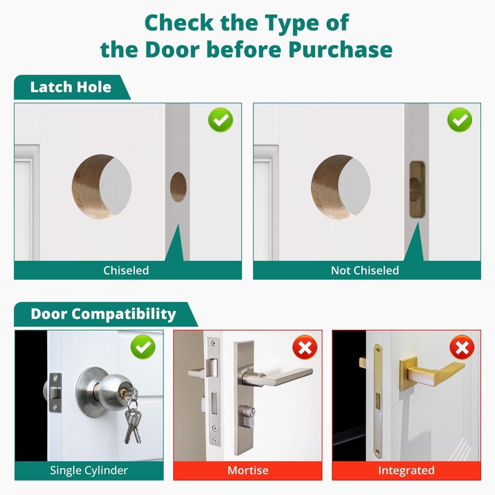 DS10 Pro Keyless Entry Door Lock with Handle Set, Smart Front Door Locks Set,...