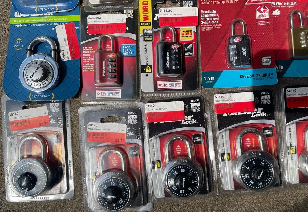 Lot Of Combination/Packlock/Dial Locks