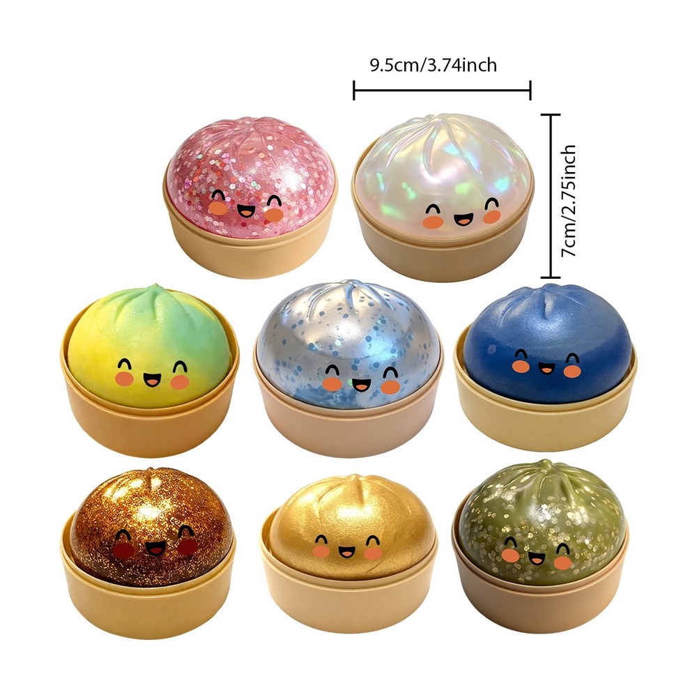 Five Below Mystery Squishy Bun Dumpling RARE GLITTER Edition Easter Fidget Toy