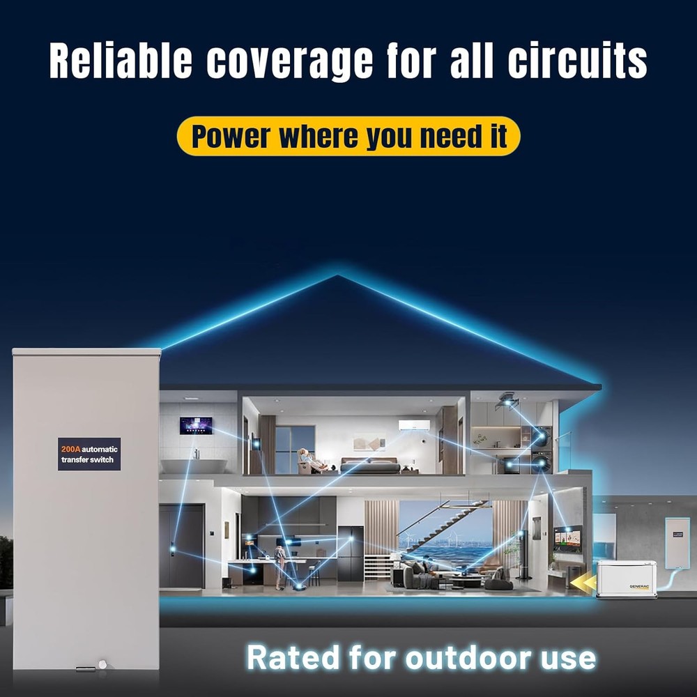 200 Amp Automatic Transfer Switch W/Power Management Replacement for RXSW200A3