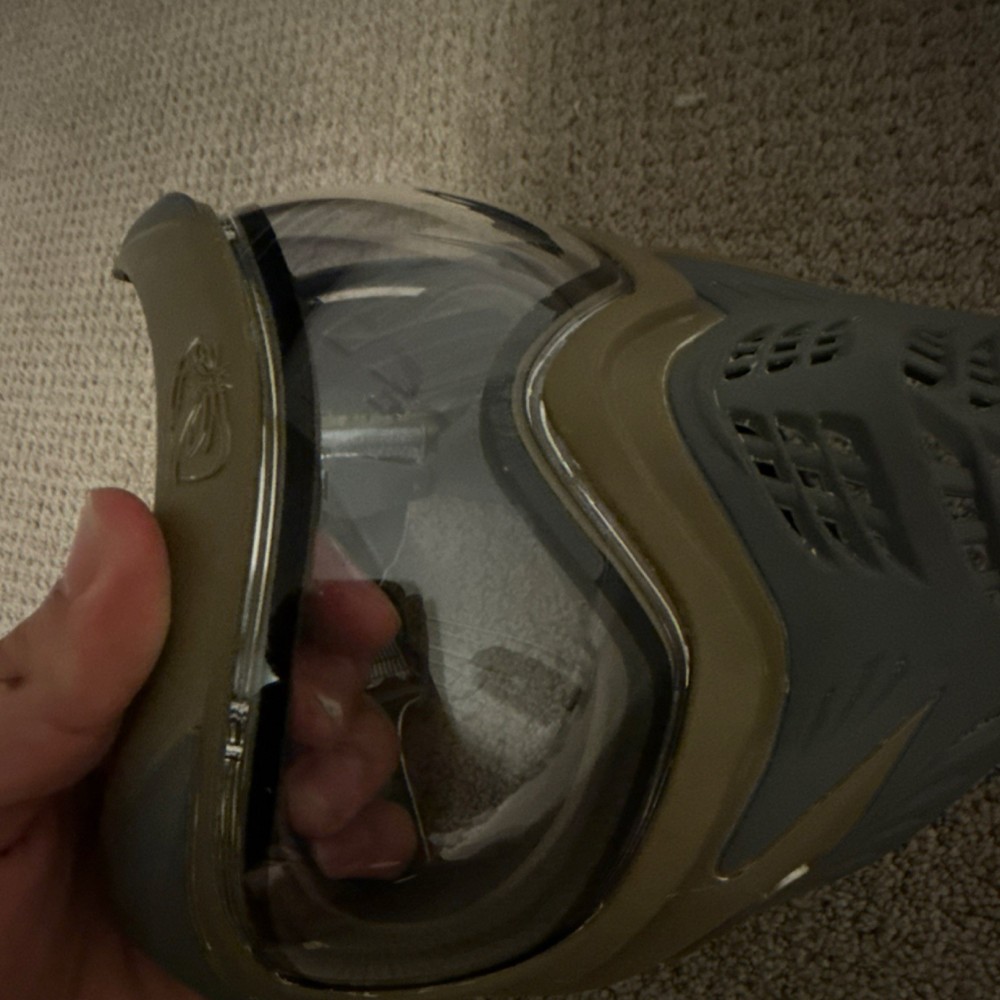 VForce Paintball Mask Removable Face Shield Tan Gray