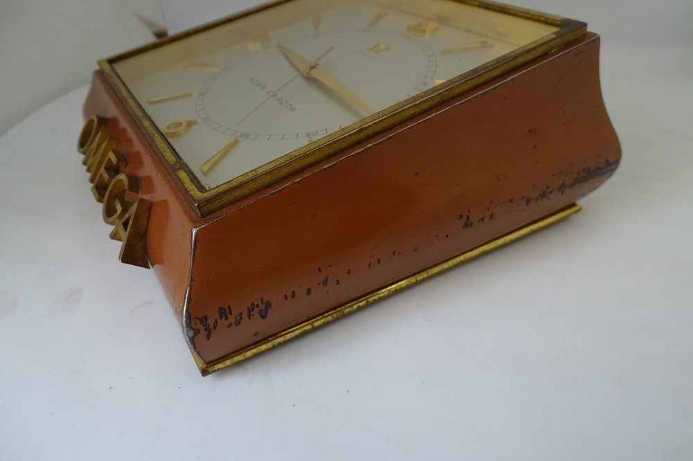 Rare Omega Hora Exacta Desk Shaped Table Clock Chronometer Ref 5008 Vintage