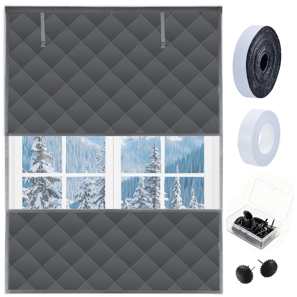 Visible Thermal Window Insulation Kit for Winter, Winterizing Insulated Window C