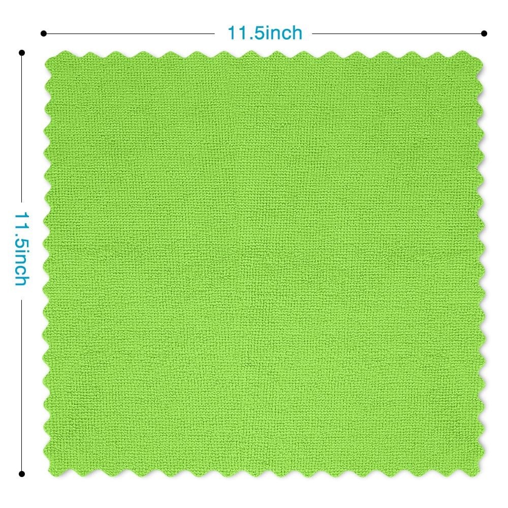 Orighty Microfiber Cleaning Cloth, 24 Pack Highly Absorbent 24 Pack, Green