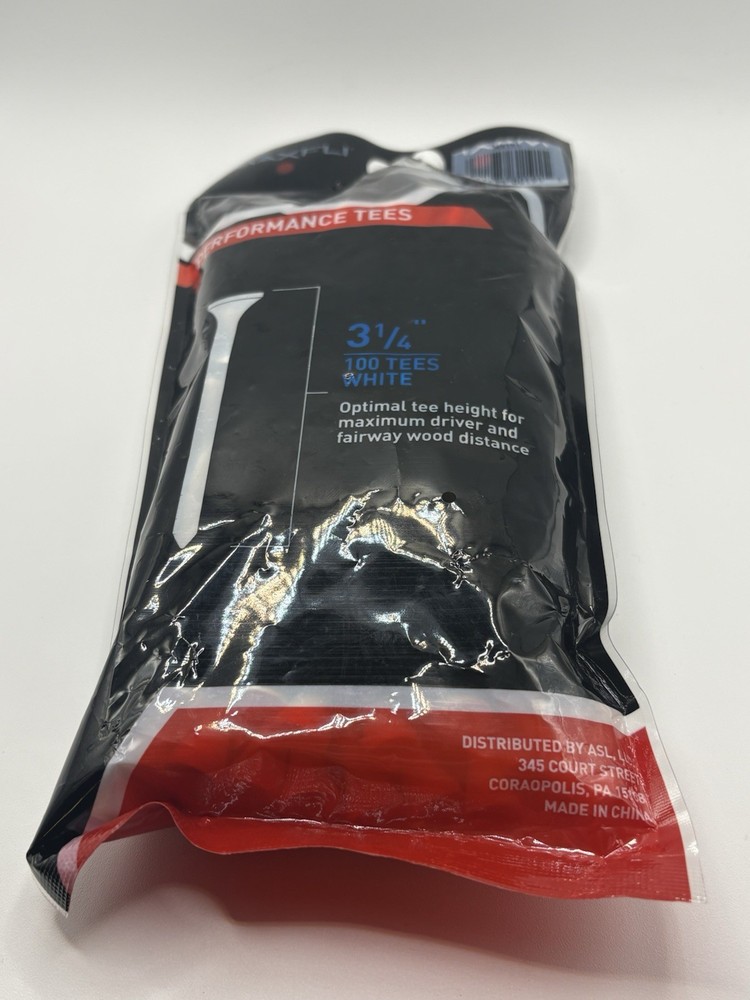 Maxfli Performance Golf Tees 3 1/4” White - 100 Count (Open Package)