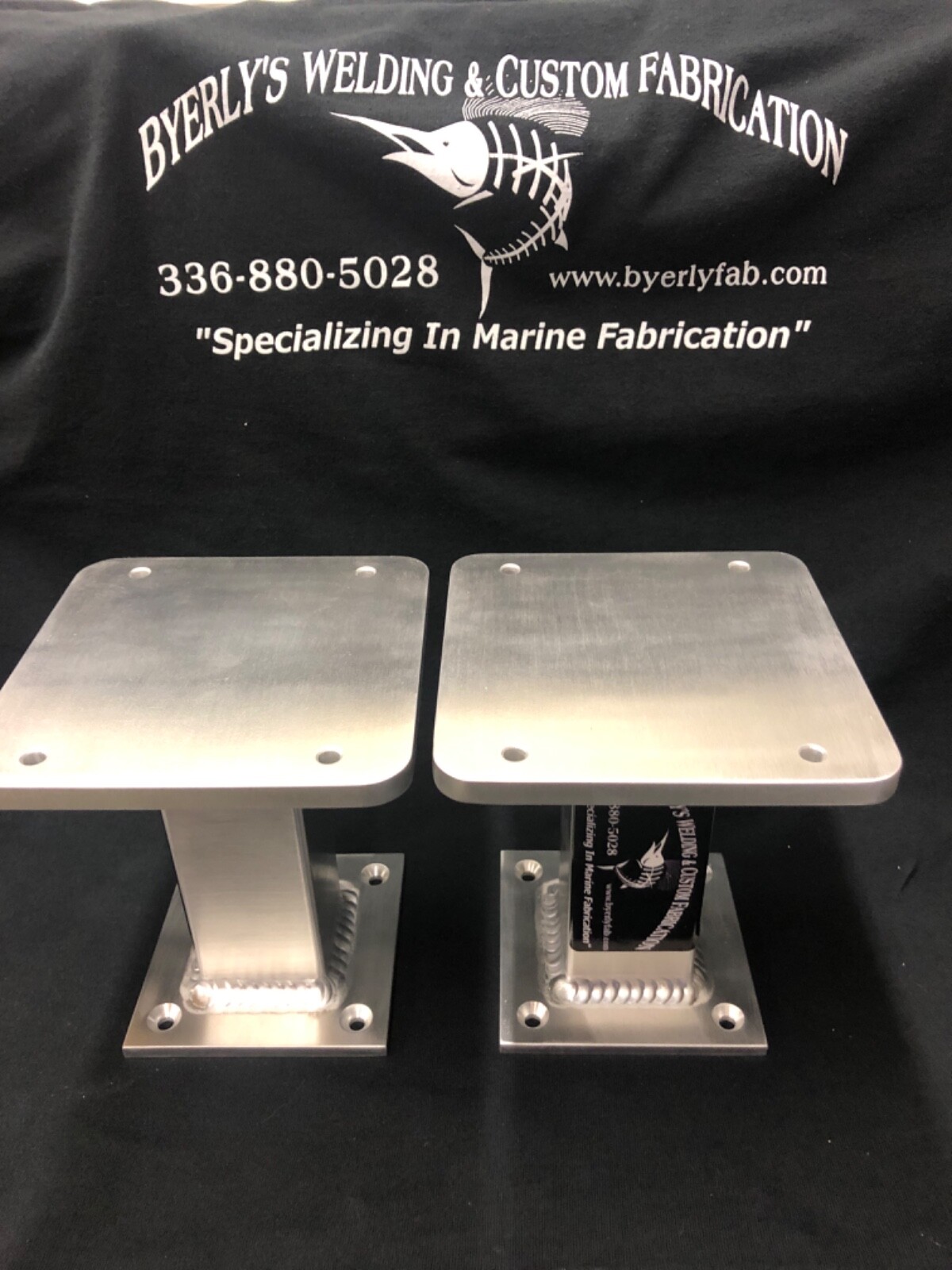 One  Pair of Cannon Downrigger Pedestals 6'' tall