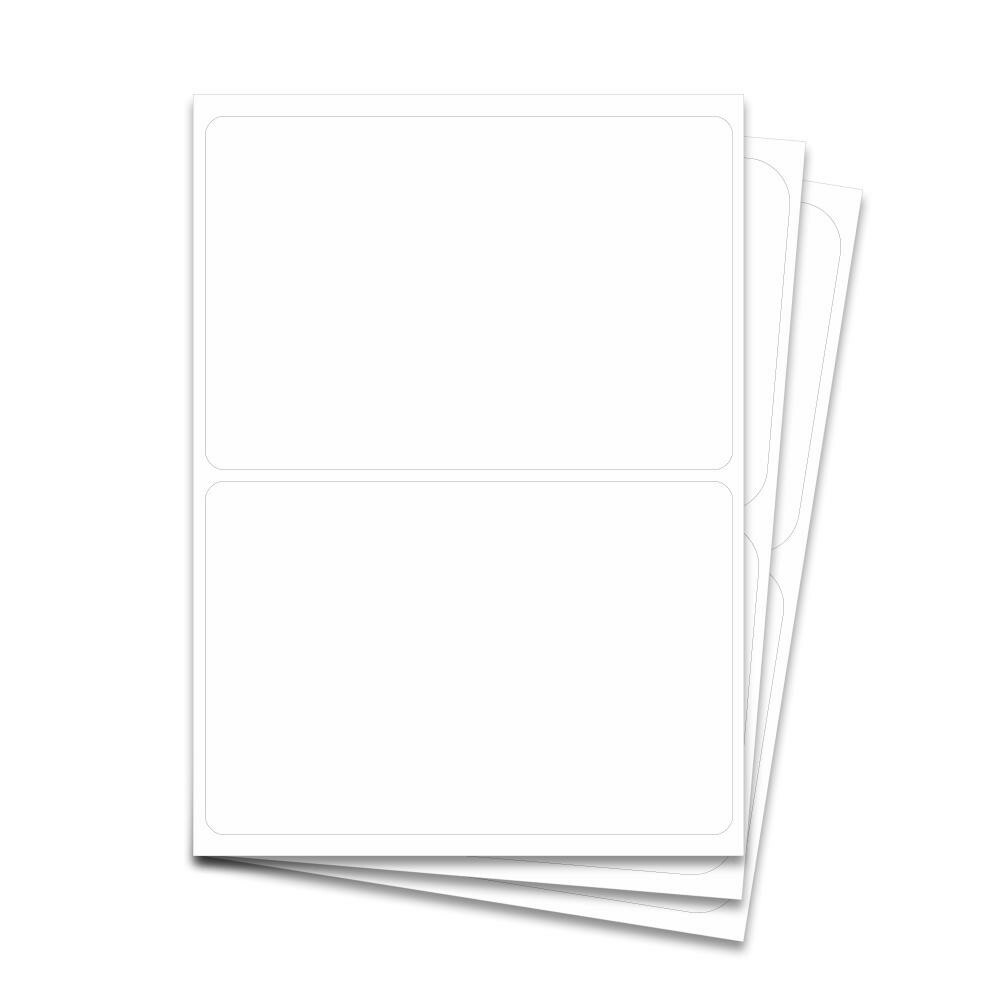100 Labels 8.5 x11 2 per sheet