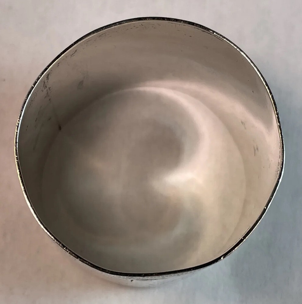 Large Brite Cut Sterling Silver Napkin Ring Name Engraved “HERBERT”