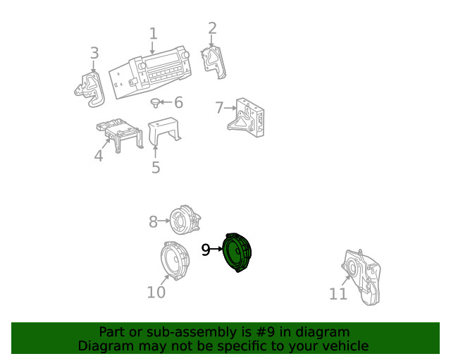 Genuine GM Front Dr Speaker 19184453