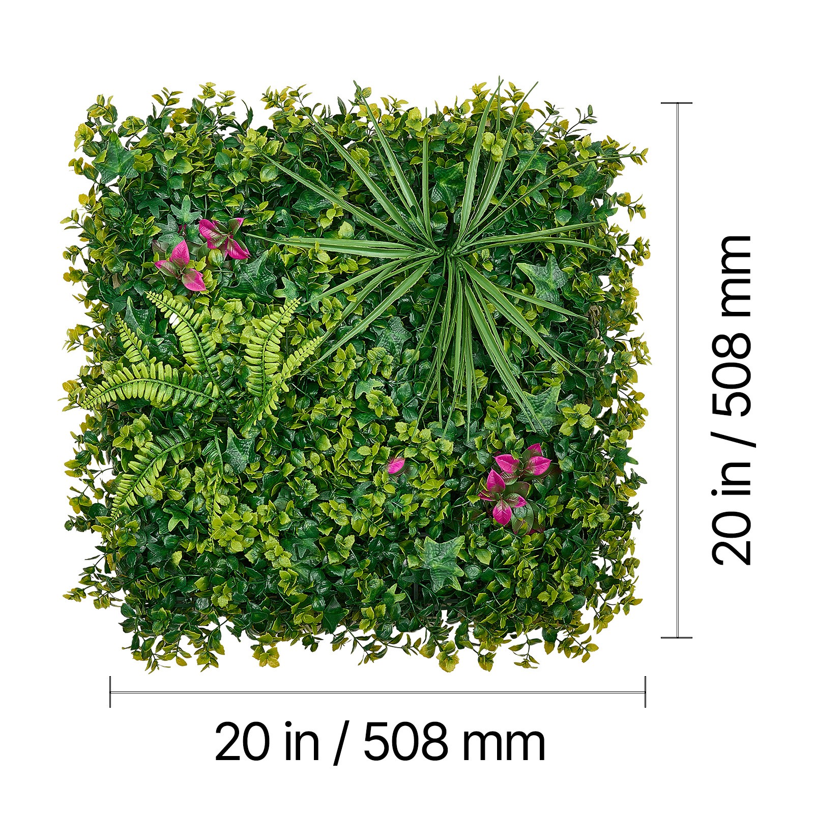 Uimoso Artificial Plant Wall Panels 12PCS 20 x 20 in Greenery Backdrop