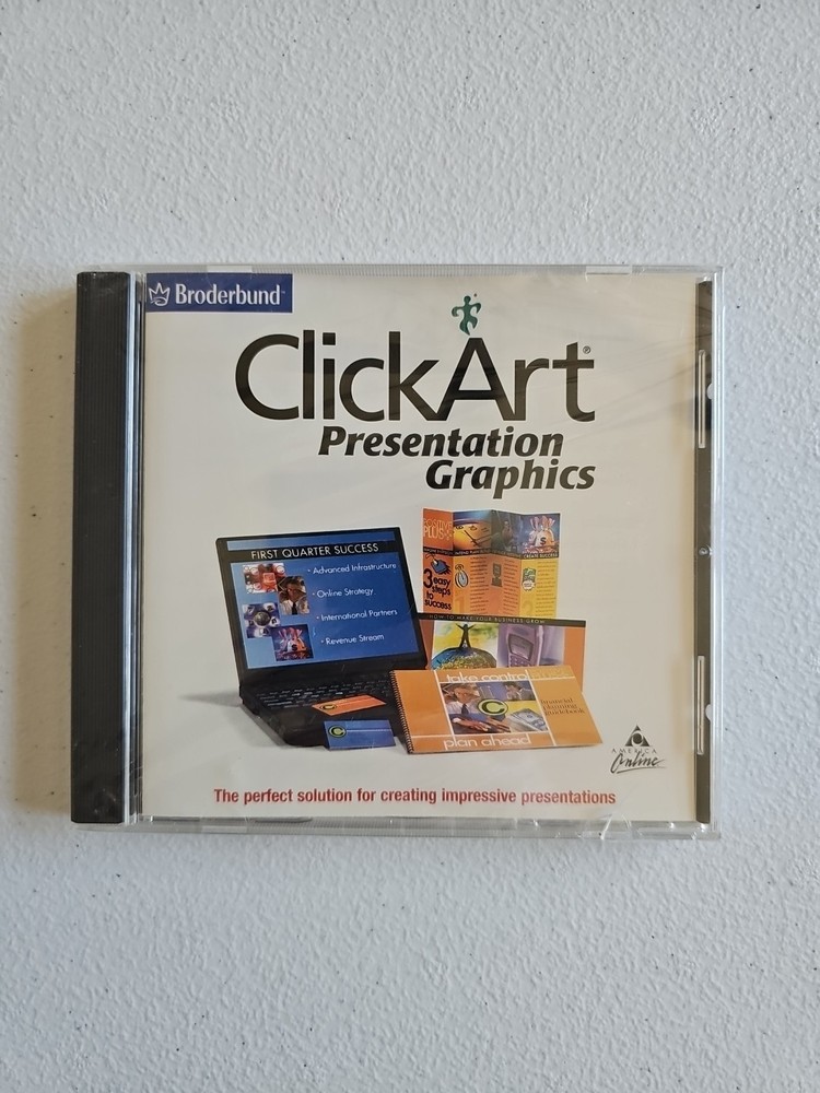 Broderbund - ClickArt Presentation Graphics VTG publishing software | NEW