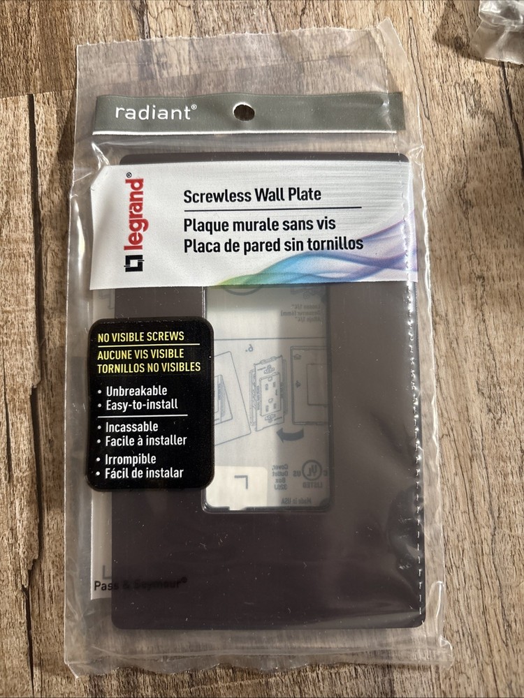 Legrand Radiant Screw-less Wall Plate Brown