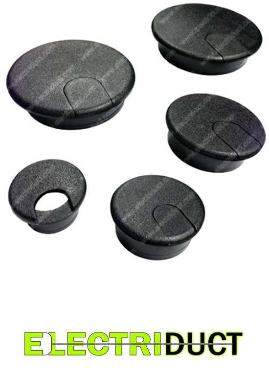 Flip-Top Plastic Computer Desk Table Grommets - 1" to 3.5" Size Options