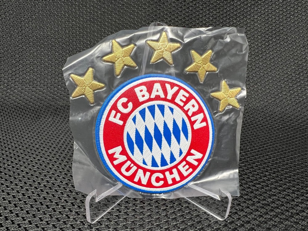 FC Bayern Munchen Munich Patch Iron On Player Version Crest Badge 5 Stars