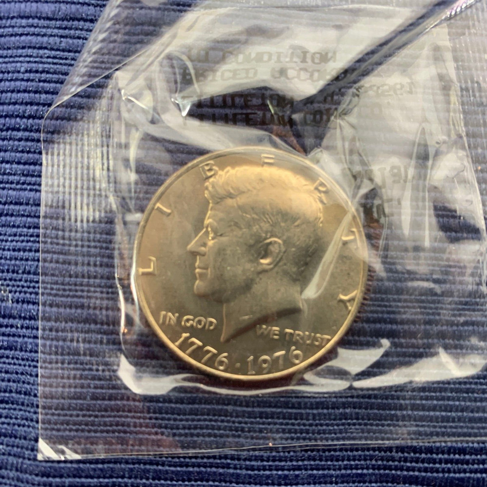 1976 P Clad Uncirculated Kennedy Half Dollar 50C Coin