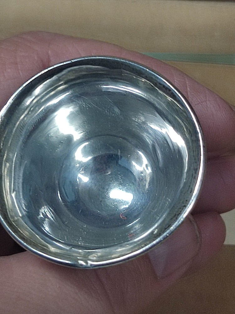 Antique Sterling Silver Egg Cup , Birmingham, William Devenport