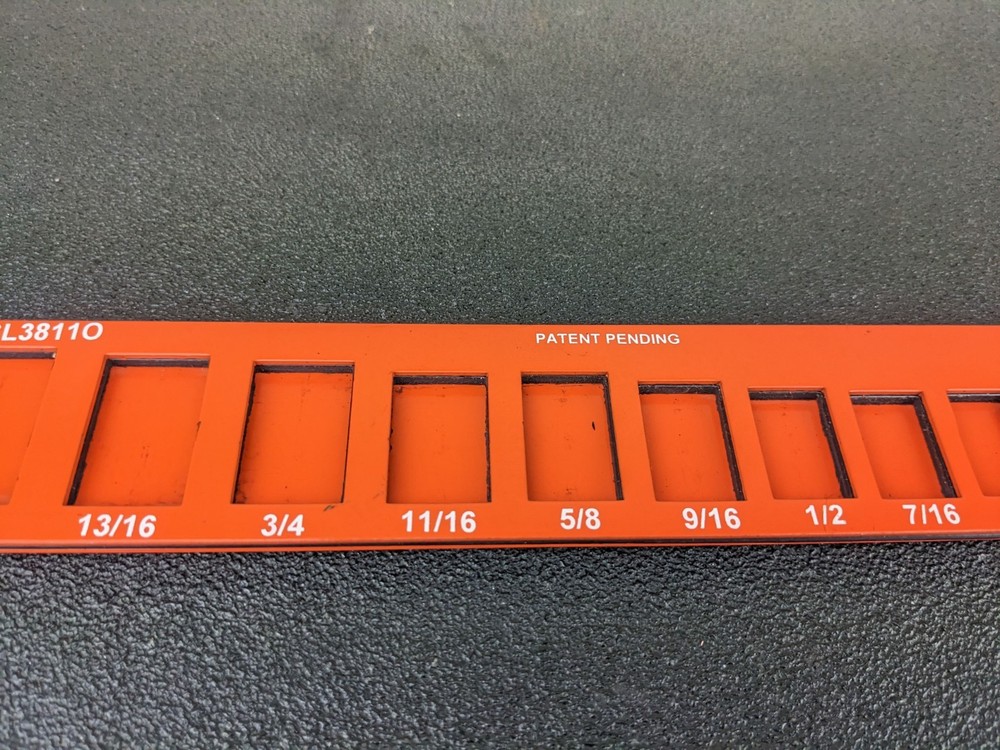 #bn561 Snap On Tools SSL3811O Magnetic Tray 3/8" Drive SAE Socket Set