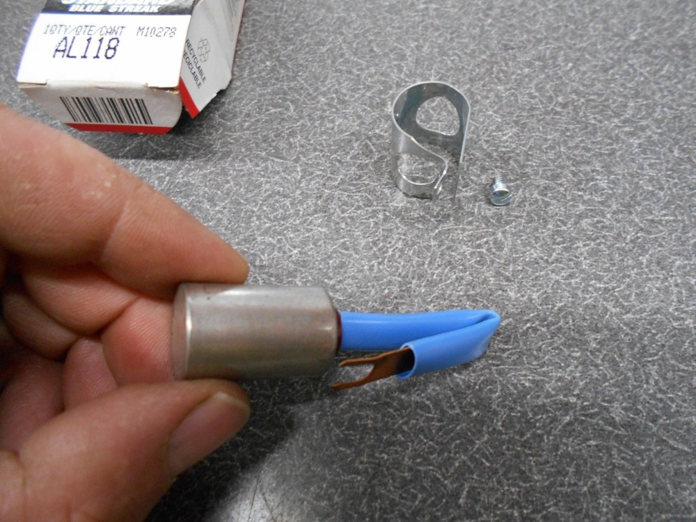 Standard AL118 Condenser, Single Wire. for points ignition system. New, NOS!