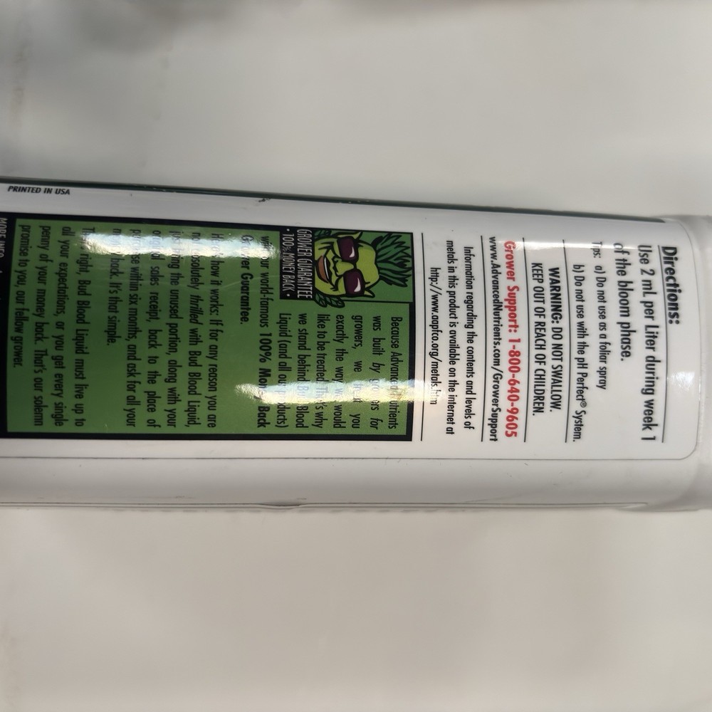 Bud Blood Liquid By Advanced Nutrients 1 Liter 1000ml