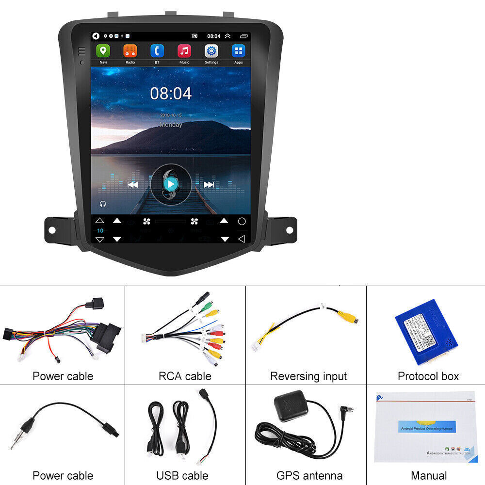 Android 13.0 For 2009-2015 Chevy Cruze GPS Navi Car Radio Stereo WiFi Player CAM