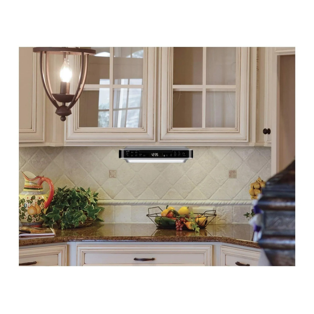 Wireless Bluetooth under Cabinet Music System with CD Player Timer Digital Clock