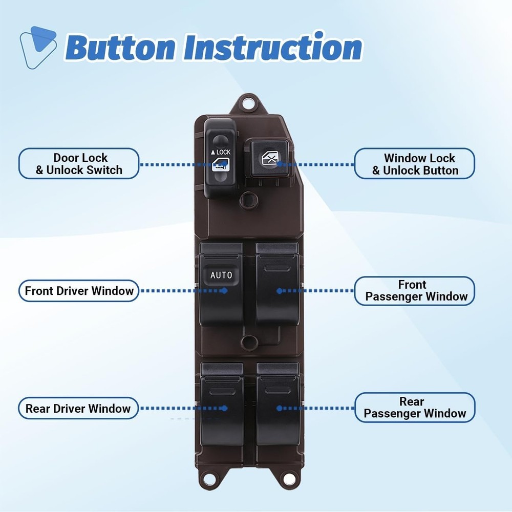 Door Master Window Switch Power Control Button Compatible with 2002-2006 Toyota
