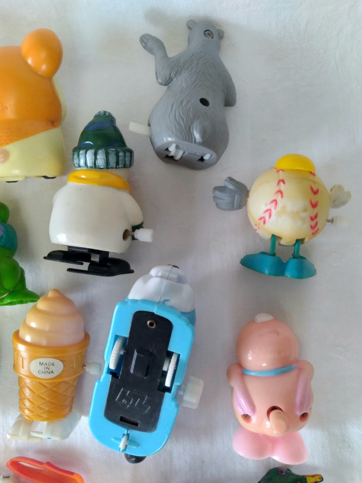 Lot 23 Vintage Wind-Up Toys Tested Work Disney Mickey Mouse Easter Bunny Chicks