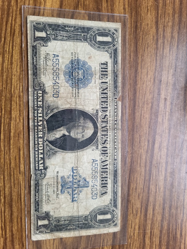1923 $1 ONE DOLLAR ” SILVER CERTIFICATE LARGE SIZE NOTE