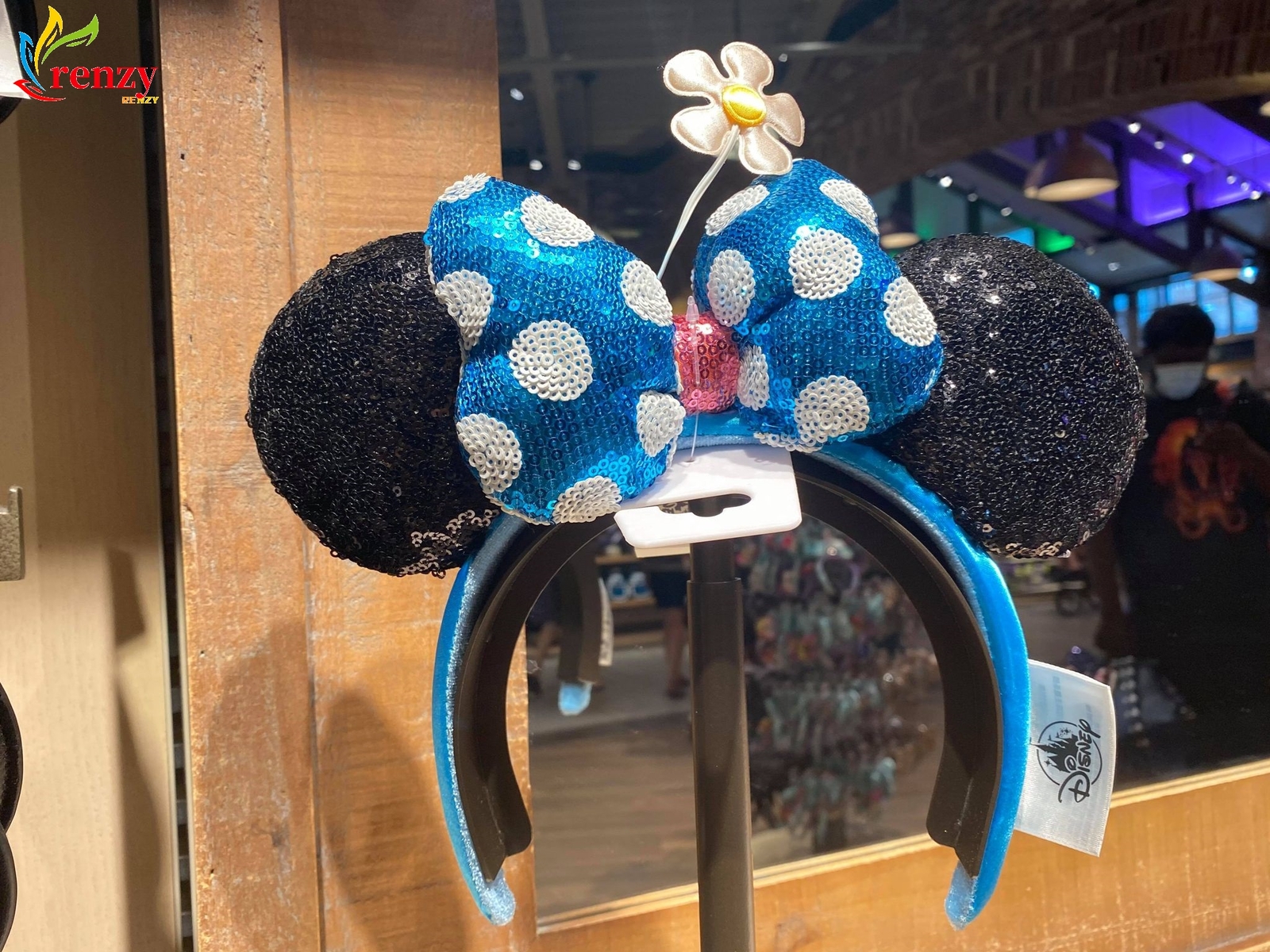 Timeless Flower Disney Parks Black Minnie Ears Hat Sequins Polka Dot Headband