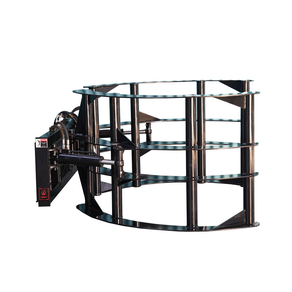 Fast arrival Attachments Skid Steer Round Hay Bale Grapple
