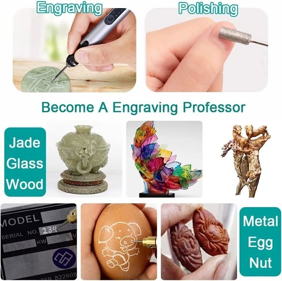 Cordless Electric Mini Drill Grinder Engraving Pen Variable Speed Rotary Tool