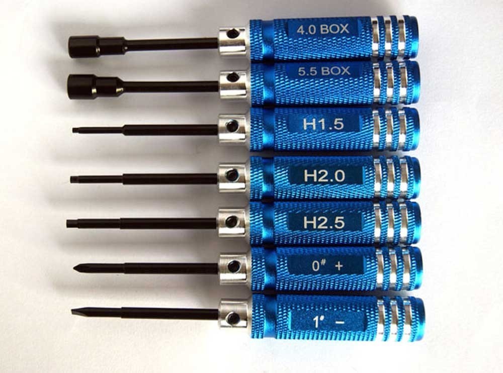 7pcs Hex Socket Nut Key Screw Driver Set RC Helicopter and Car Tools