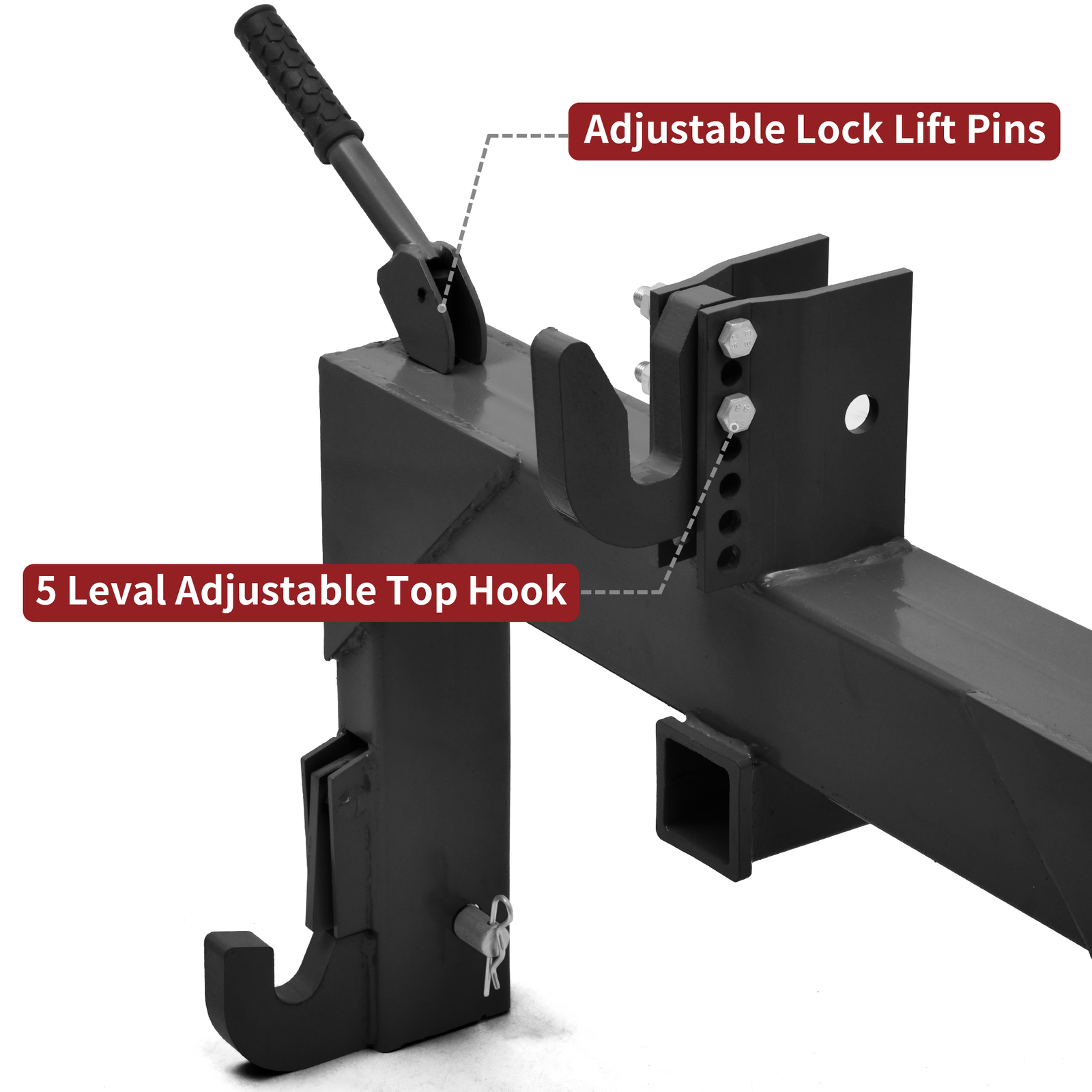 3-Point Quick Hitch Adapter for Category 1 & 2 - Attachment for Tractor Steel