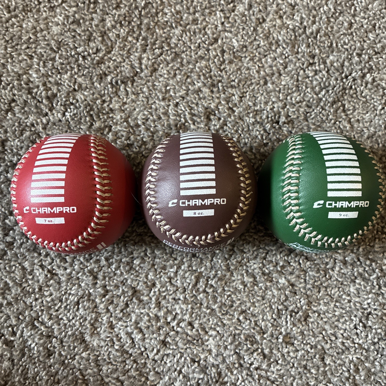 Champro Weighted Training Baseballs 7oz, 8oz and 9oz Performance Improvement II